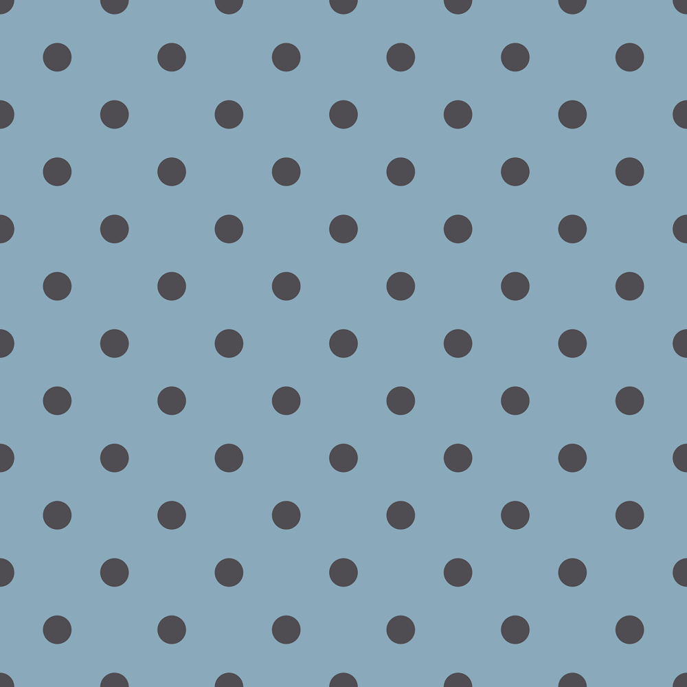 Christmas Gnome Dots Fabric - Grey/Blue