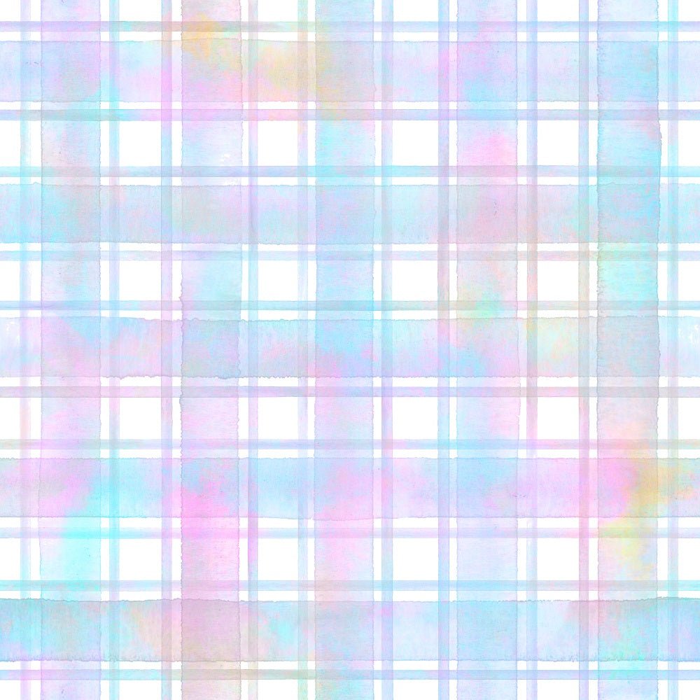 Watercolor Pastel Plaid Fabric