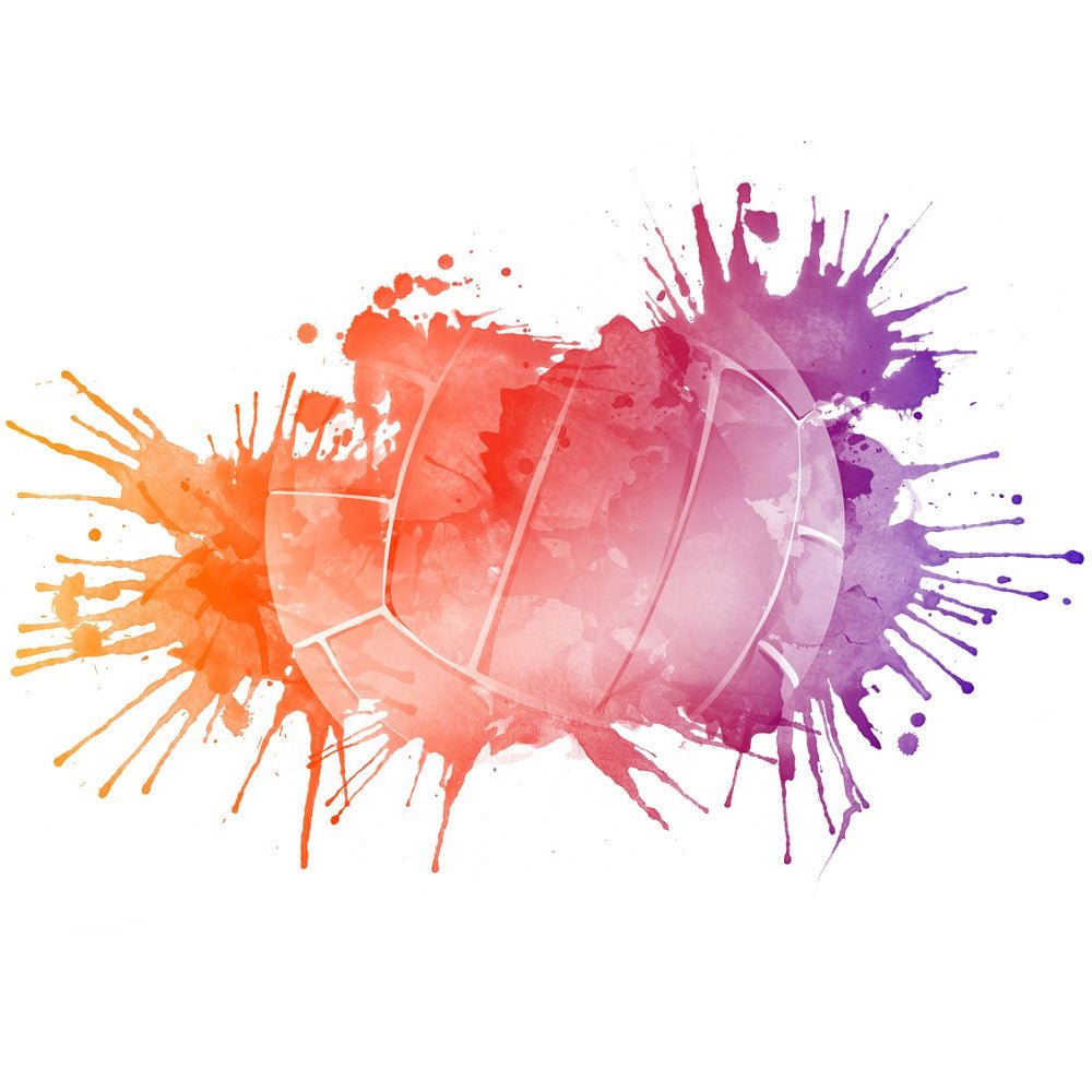 Volleyball Ink Splash Fabric Panel
