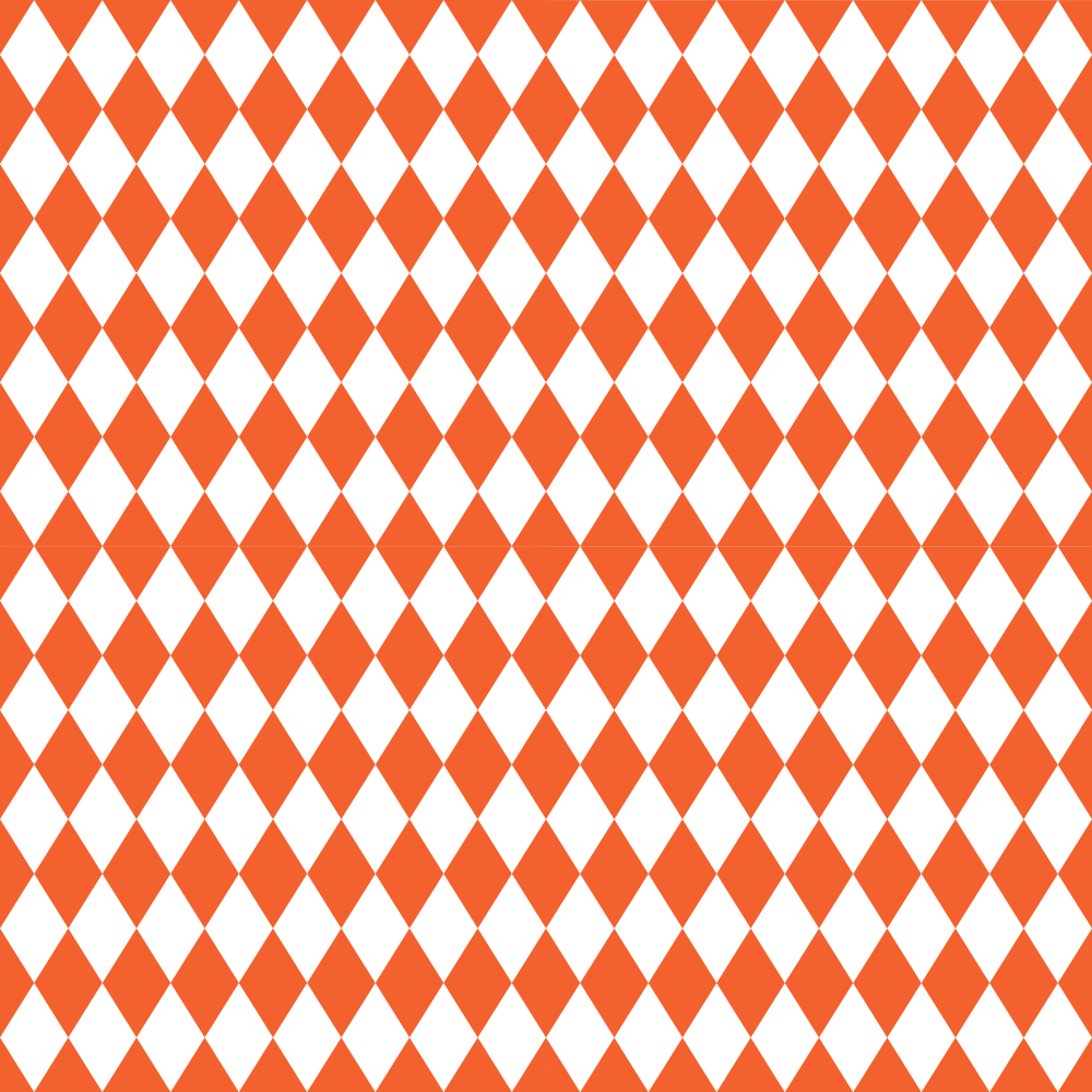 Checkered Diamond Pattern Basics Fabric - Pumpkin
