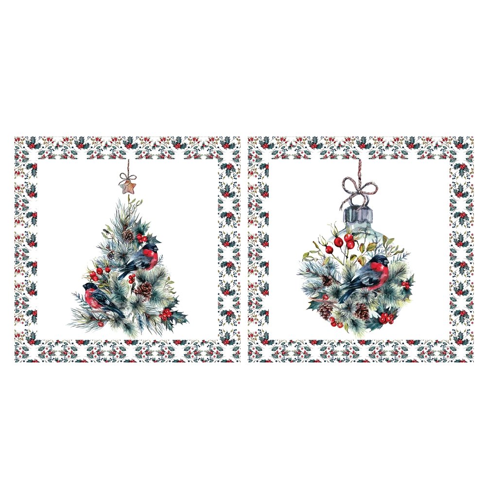 Christmas Berry Allover Pillow Panel