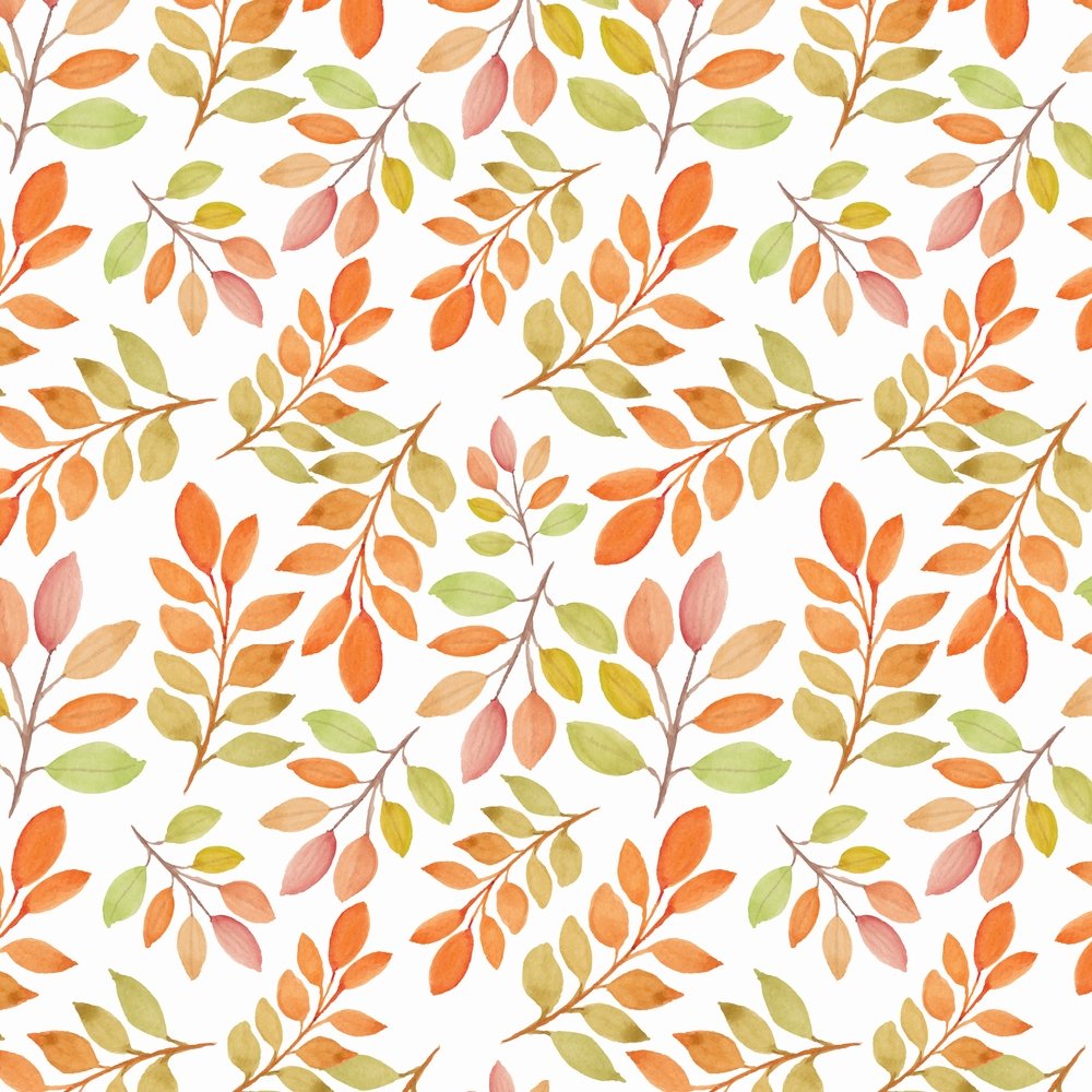 Watercolor Fall Branch Fabric - Multi
