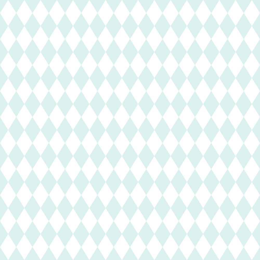 Checkered Diamond Pattern Basics Fabric - Iceberg