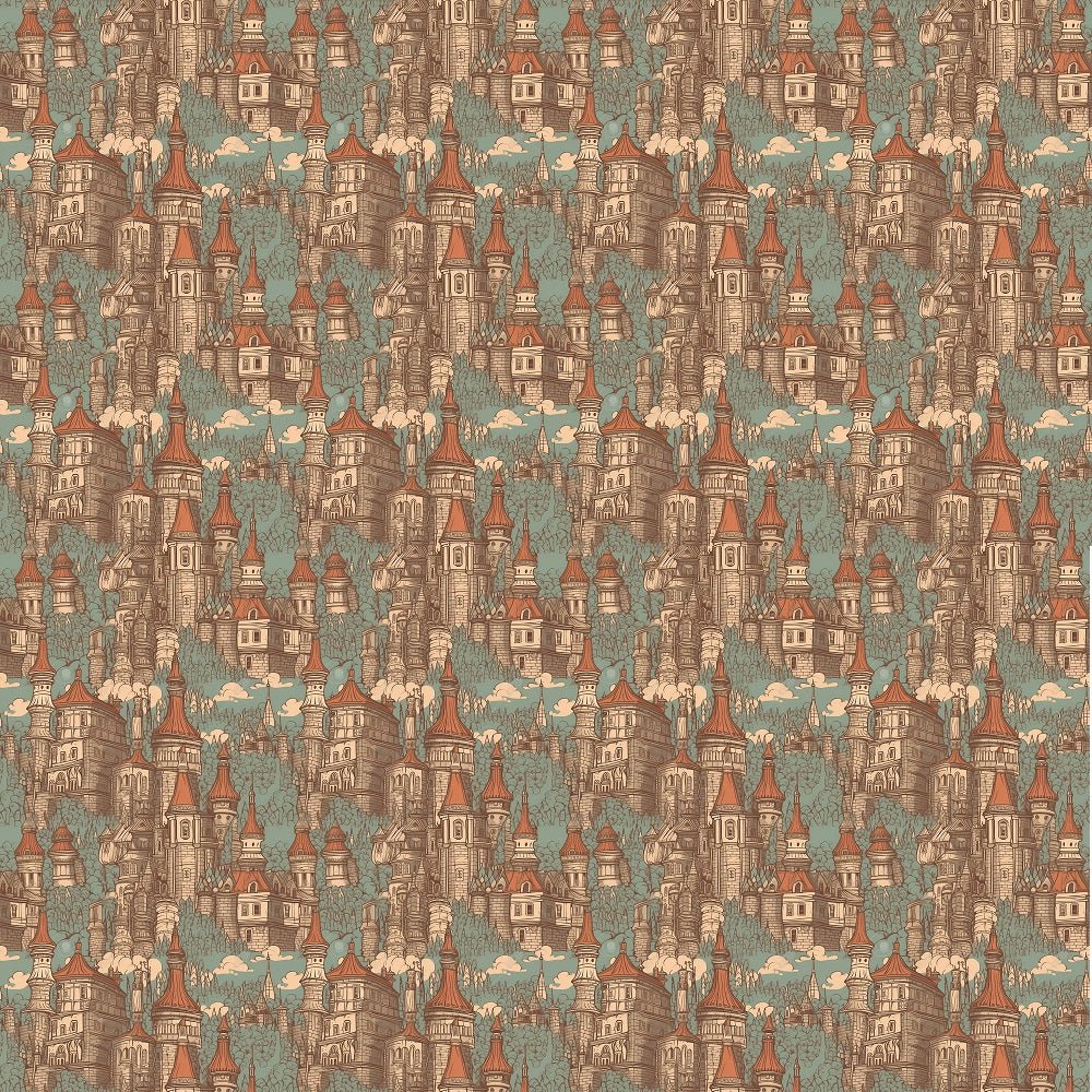 Vintage Fairytale Pattern #9 Fabric