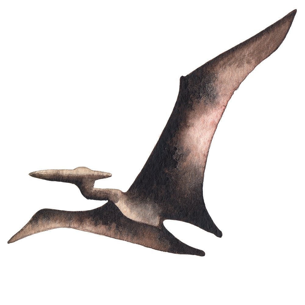 Watercolor Dinosaur Pterodactyl Style #3 Fabric Panel