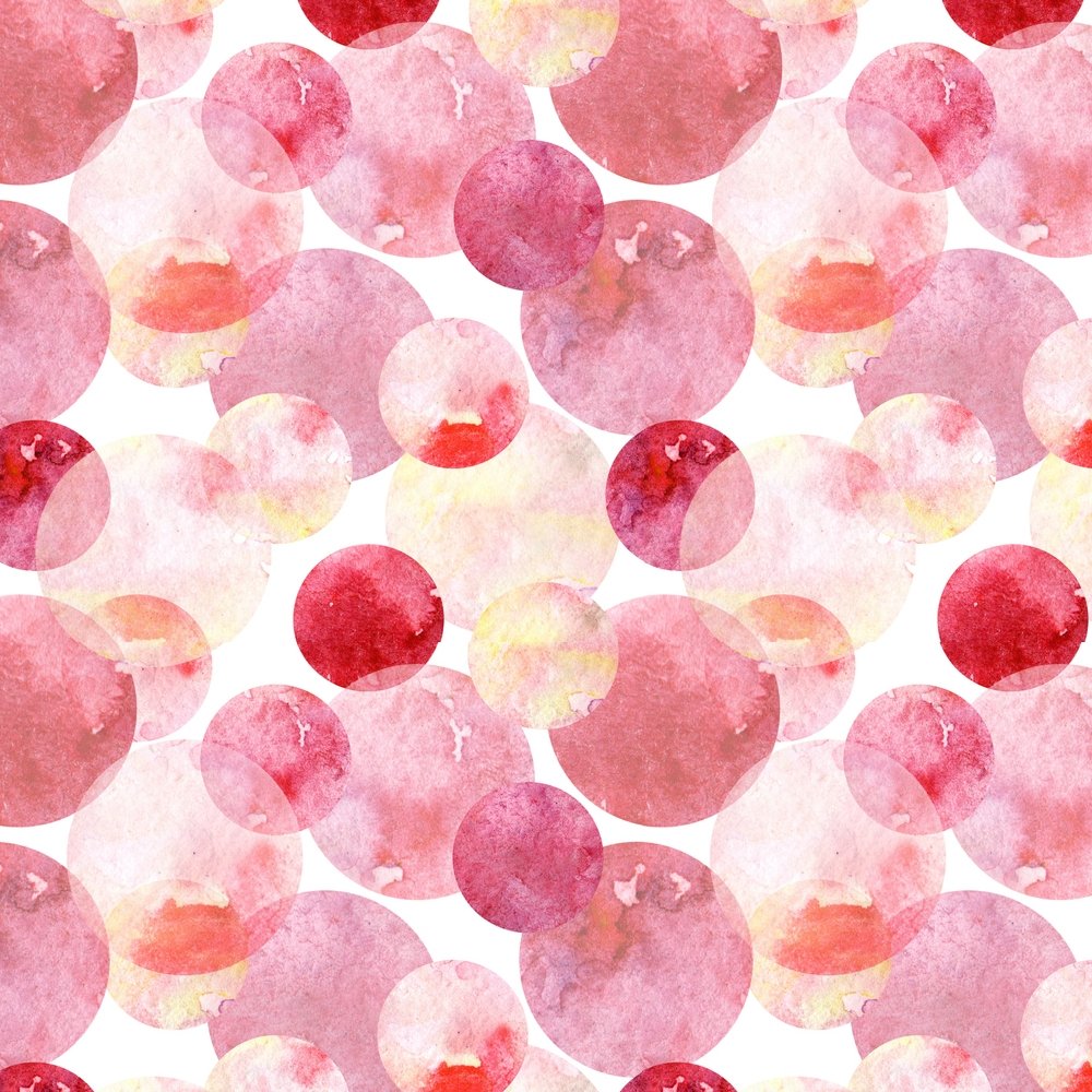Watercolor Dots Fabric - Pink