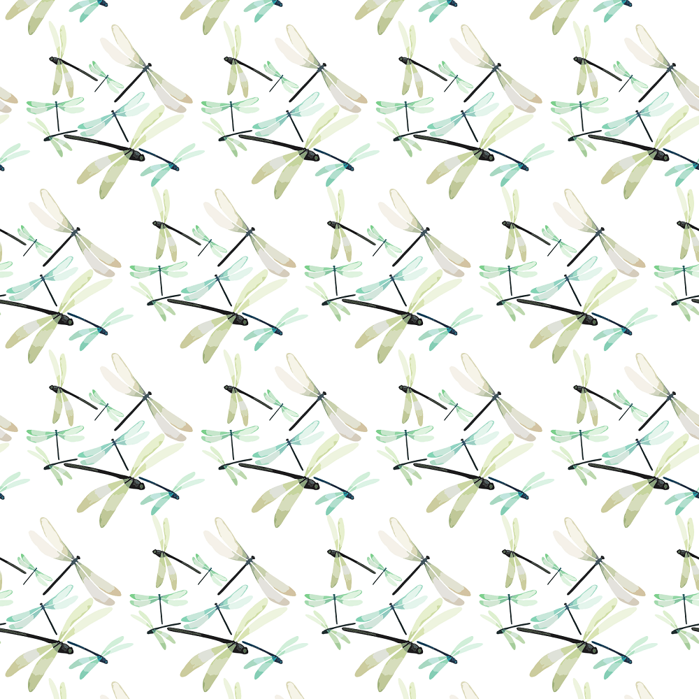 Watercolor Dragonflies Fabric