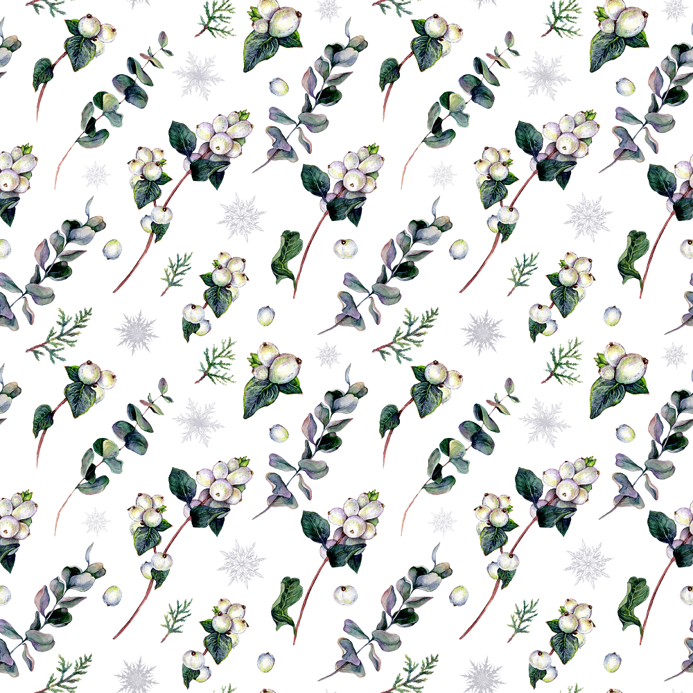 Vintage Christmas Snowberry Fabric