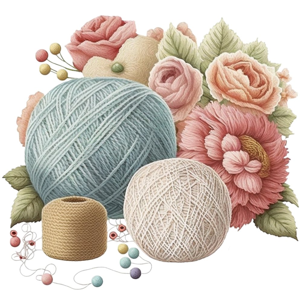 Vintage & Floral Sewing Accessory #5 Fabric Panel