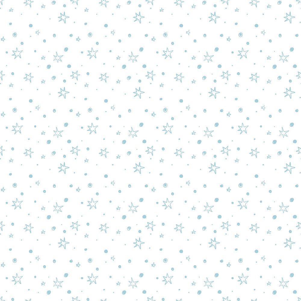 Watercolor Circus Elements Fabric - Blue
