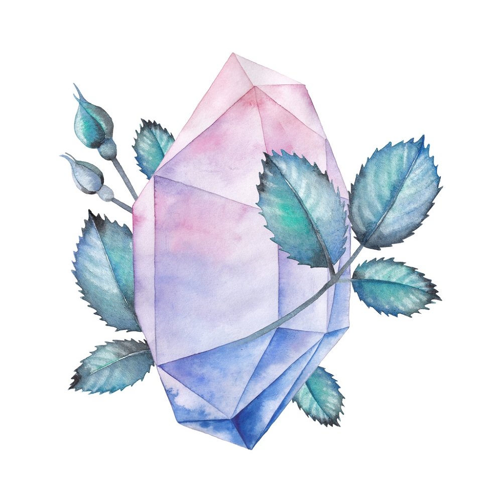 Watercolor Crystal Fabric Panel