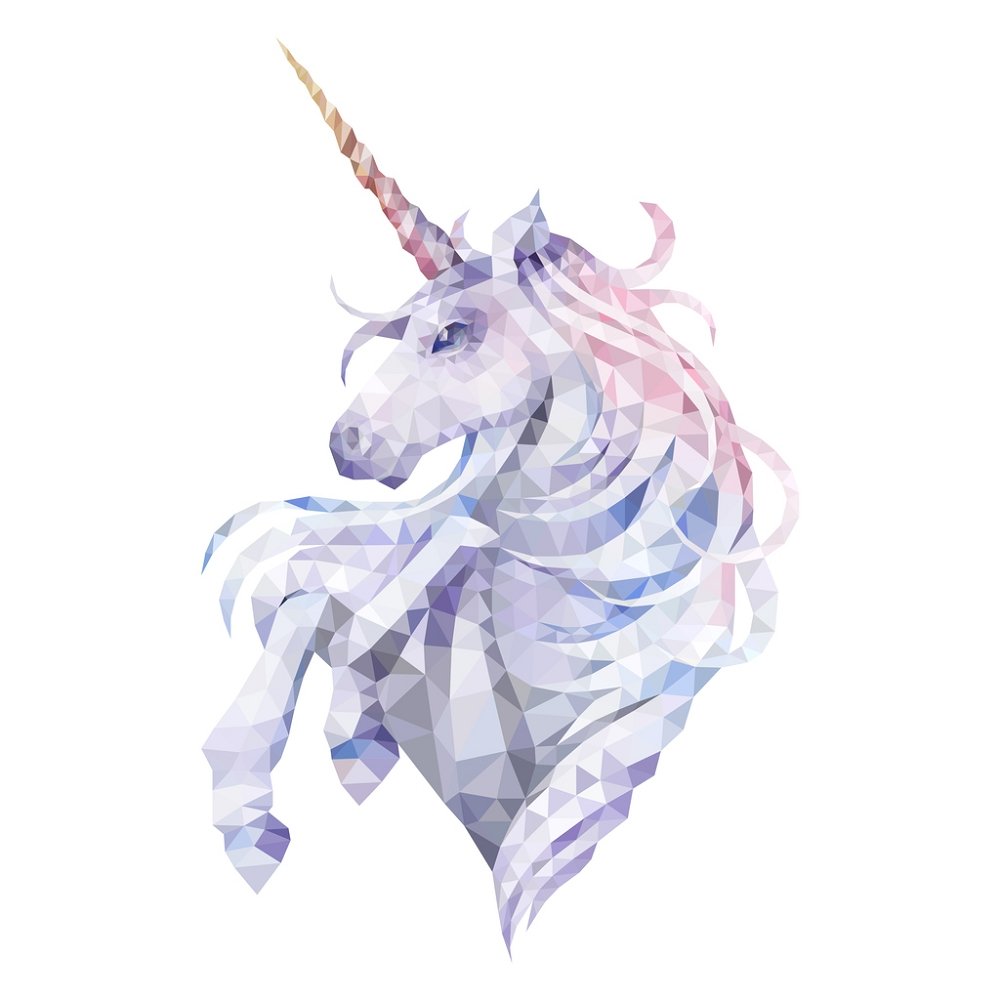 Watercolor Crystalize Unicorn Fabric Panel