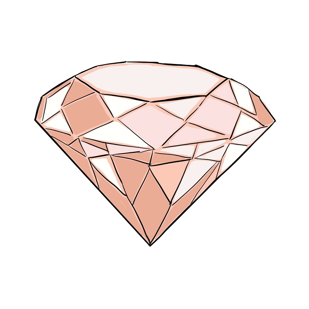 Watercolor Diamond Fabric Panel - Peach