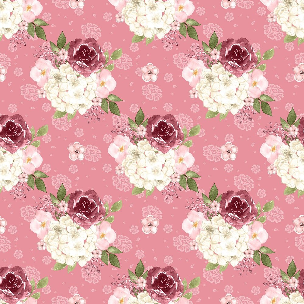 Canyon Rose Floral Fabric - Pink