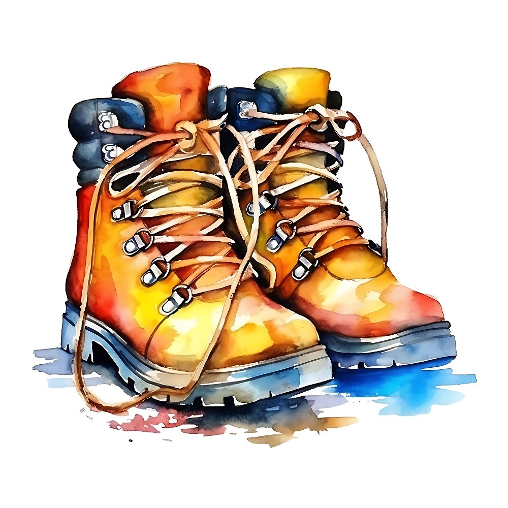 Watercolor Camping #11 Fabric Panel