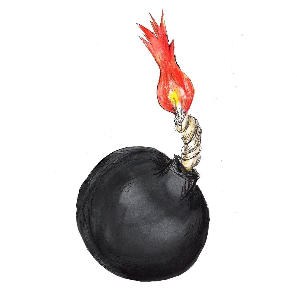 Watercolor Bomb Fabric Panel