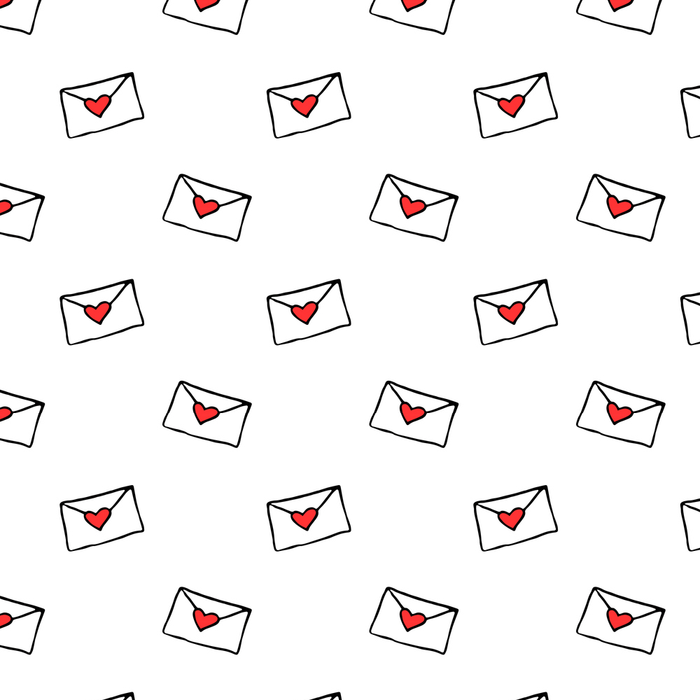 Tossed Valentine Cards Fabric