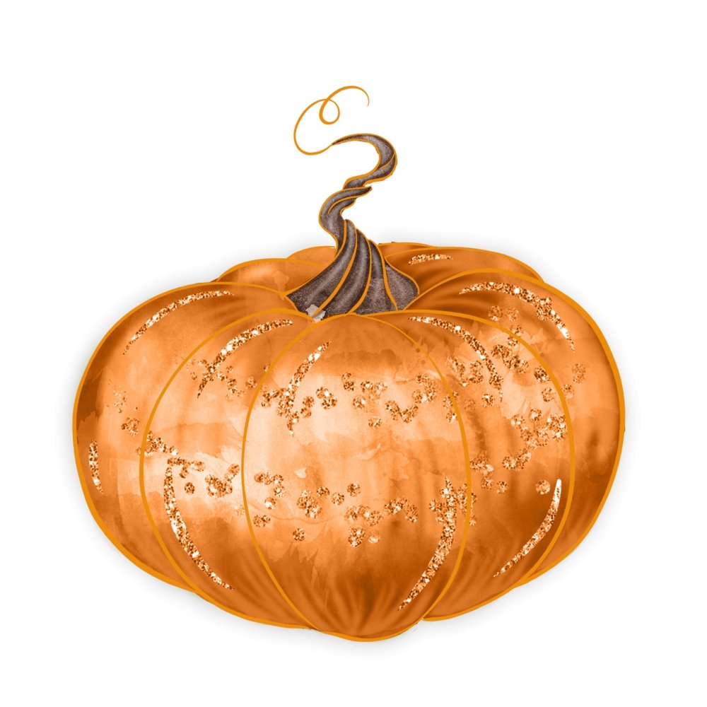 Vintage Trick or Treat Pumpkin Orange Shine Fabric Panel