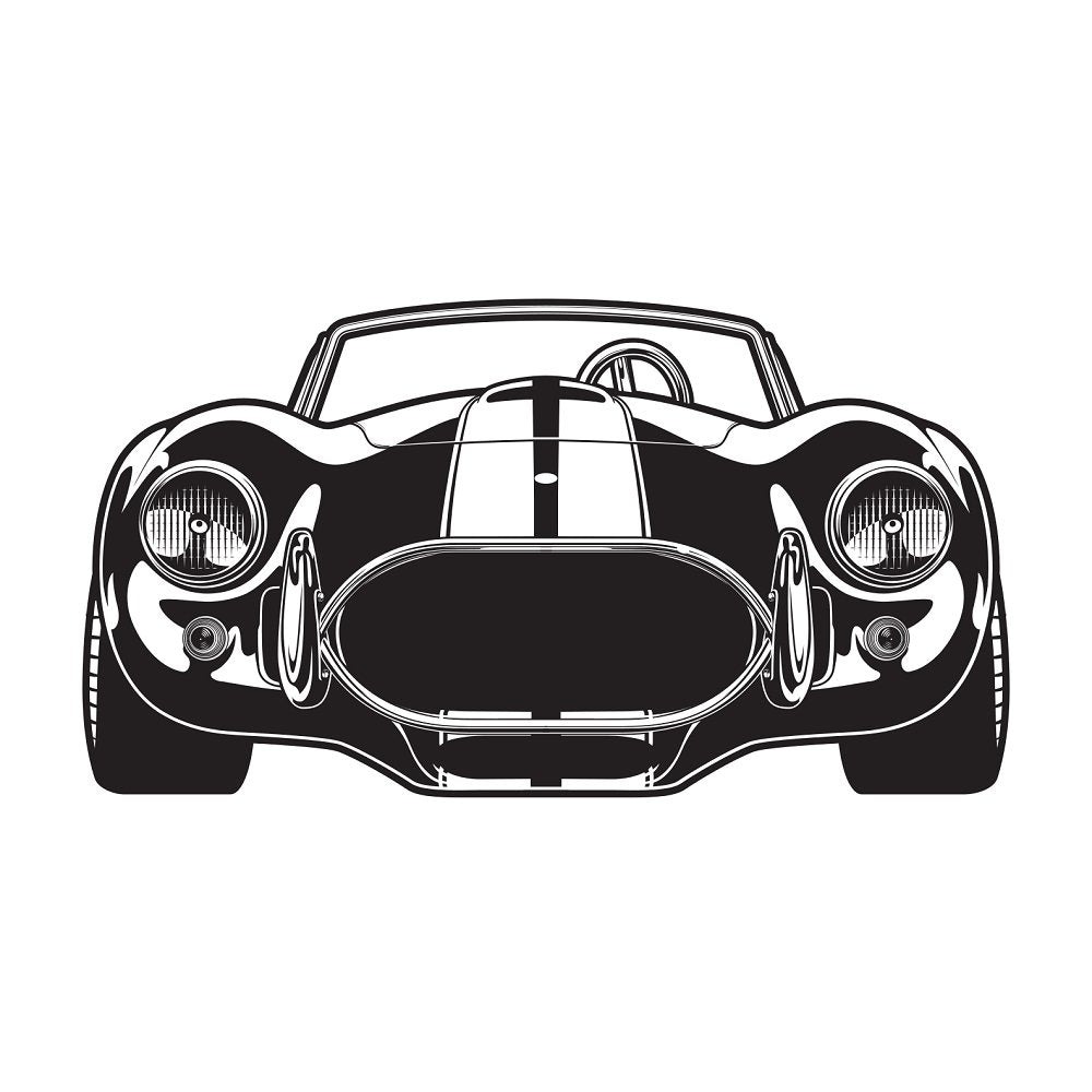 Vintage Race Car Fabric Panel