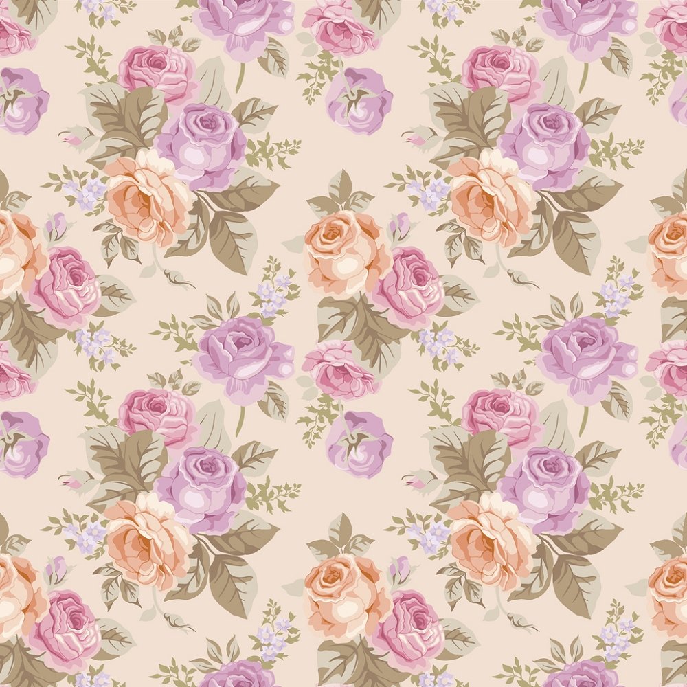 Vintage Roses Fabric - Cream
