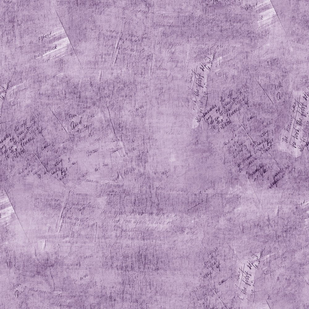 Vintage Script Fabric - Cadmium Violet