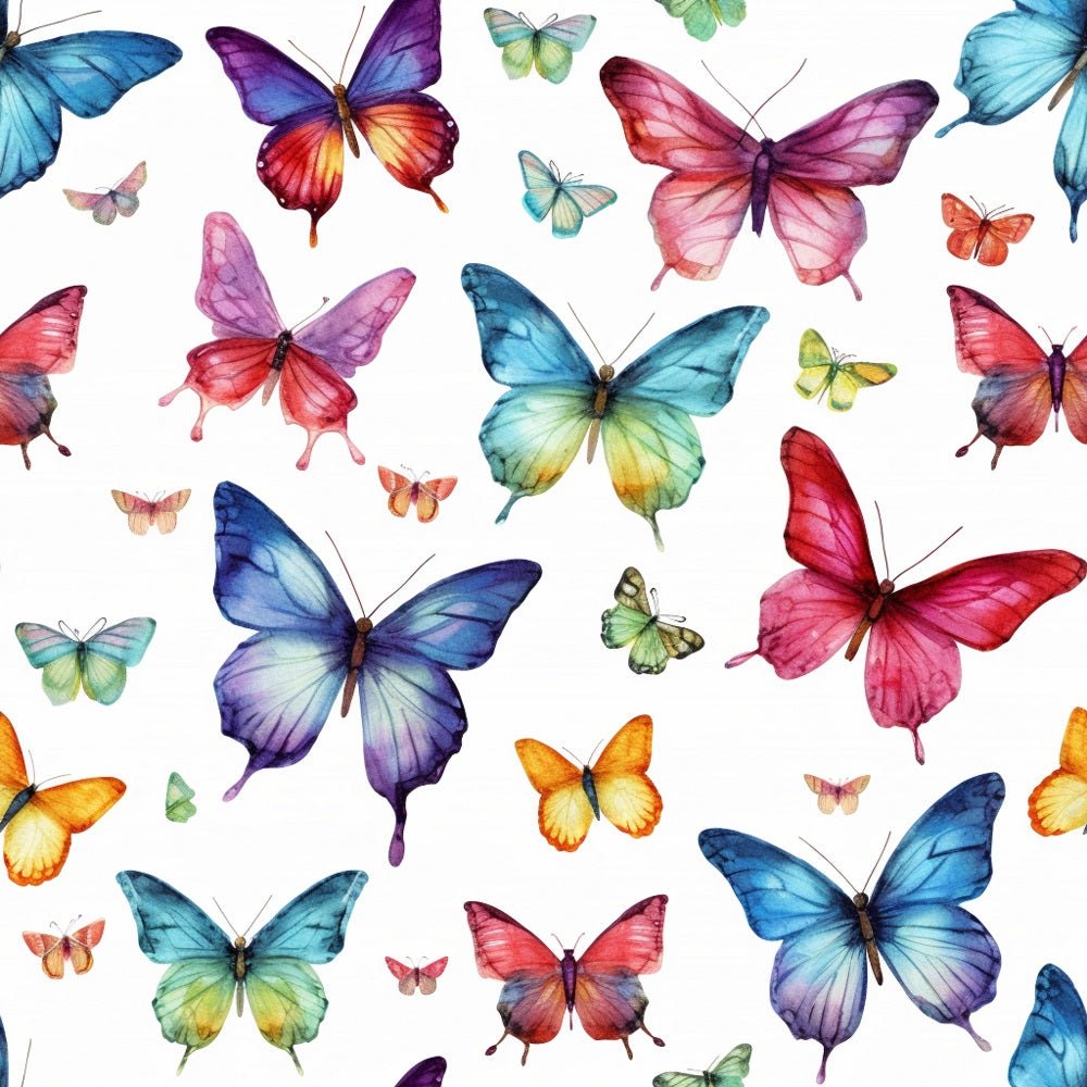 Watercolor Butterflies Pattern #2 Fabric