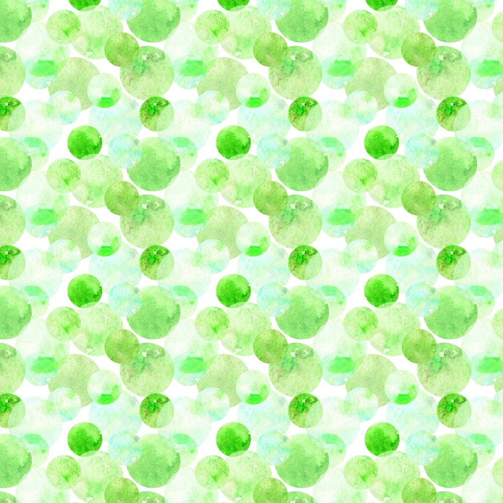 Watercolor Packed Dots Fabric - Green