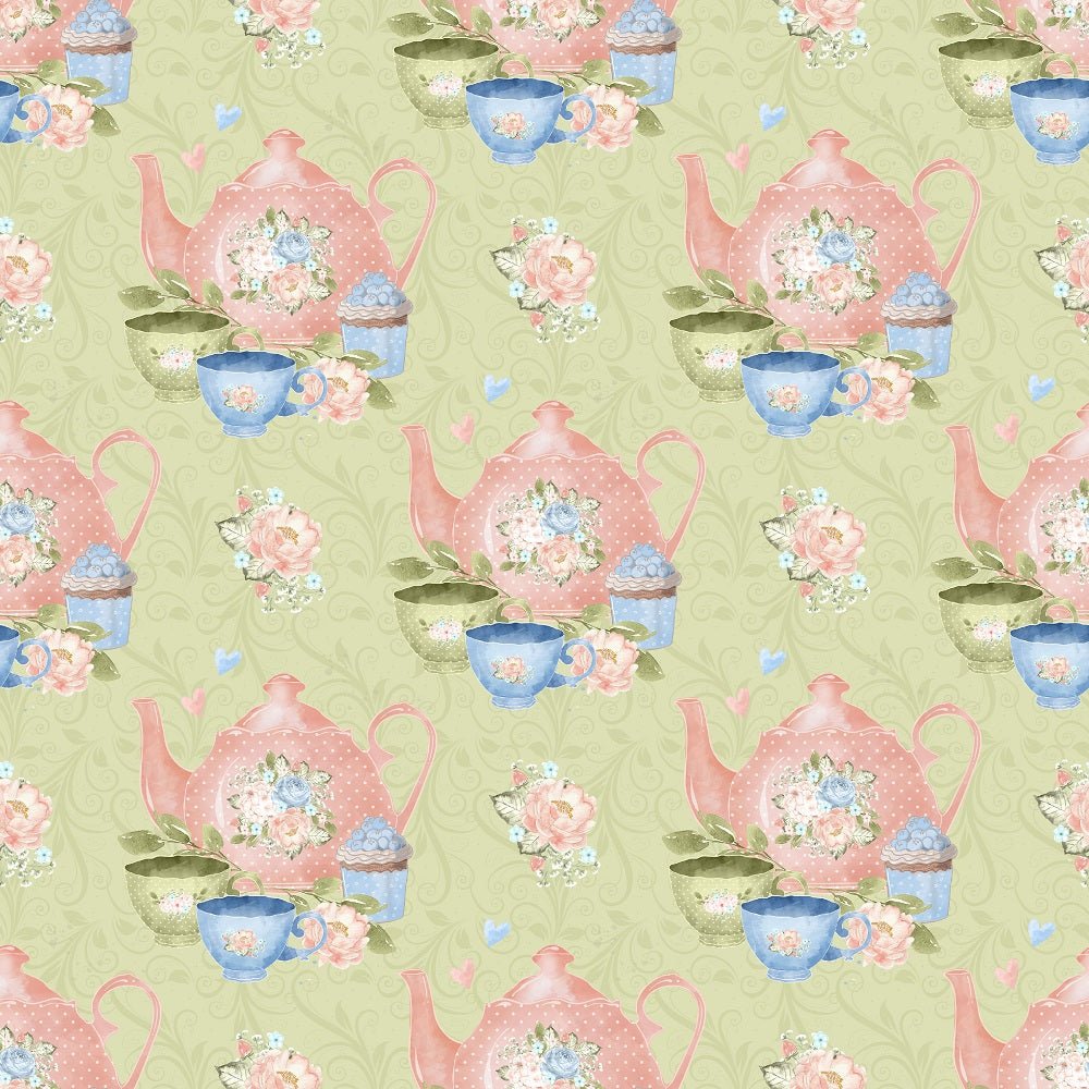 Tea Time Set Fabric - Green