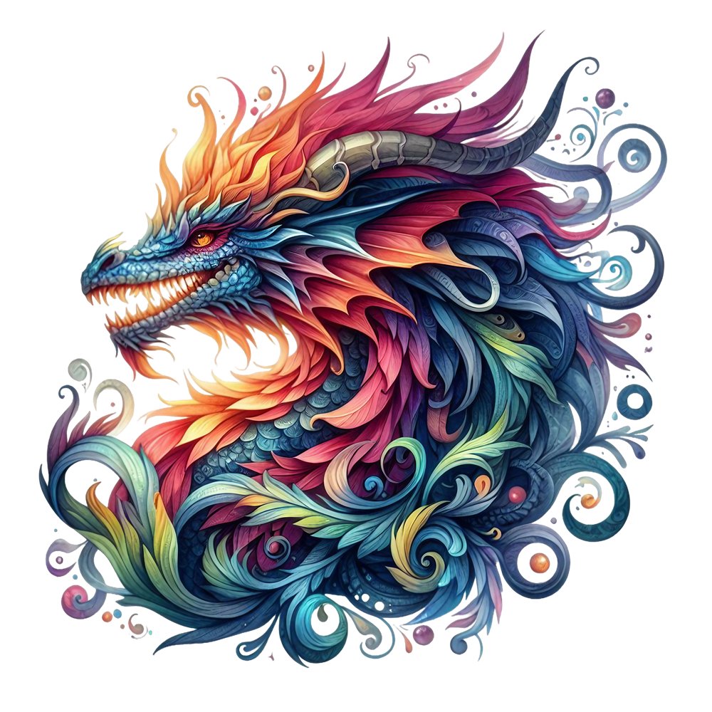 The Dragon Lair Dragon #3 Fabric Panel