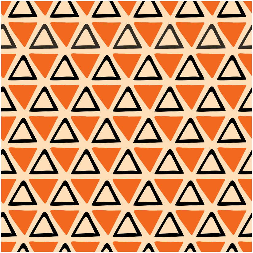 Vintage Halloween Triangle Fabric - Tan
