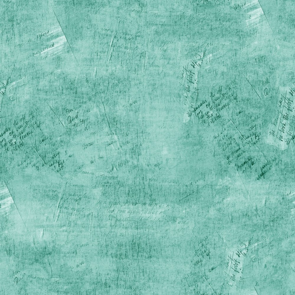 Vintage Script Fabric - Active Green