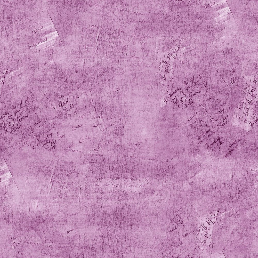 Vintage Script Fabric - Fuchsia Flourish