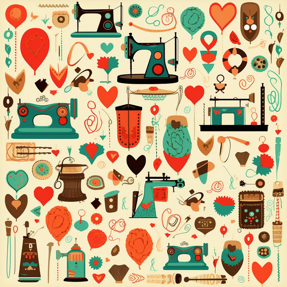 Vintage Sewing Party Supplies #4 Fabric