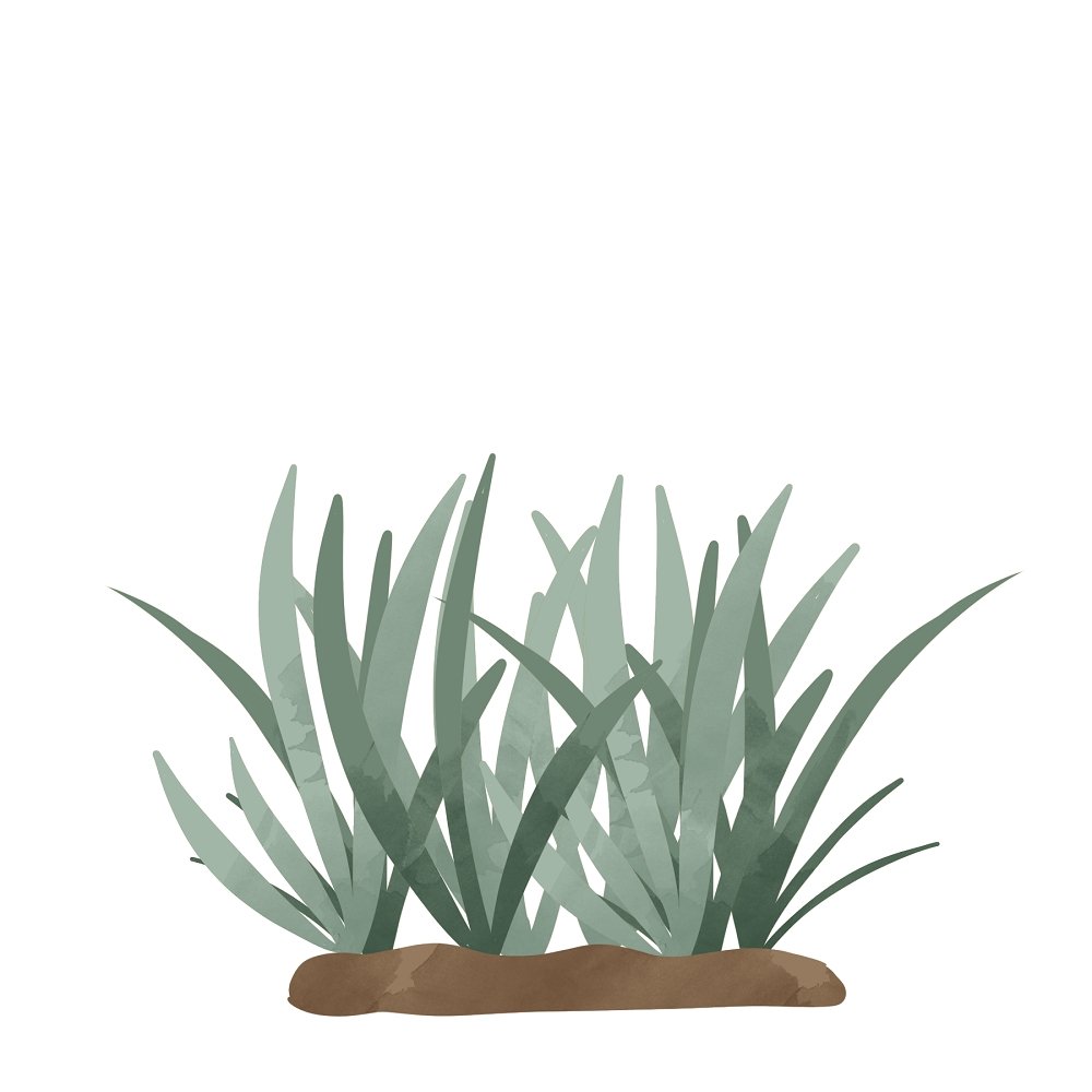 Watercolor Safari Grass Fabric Panel