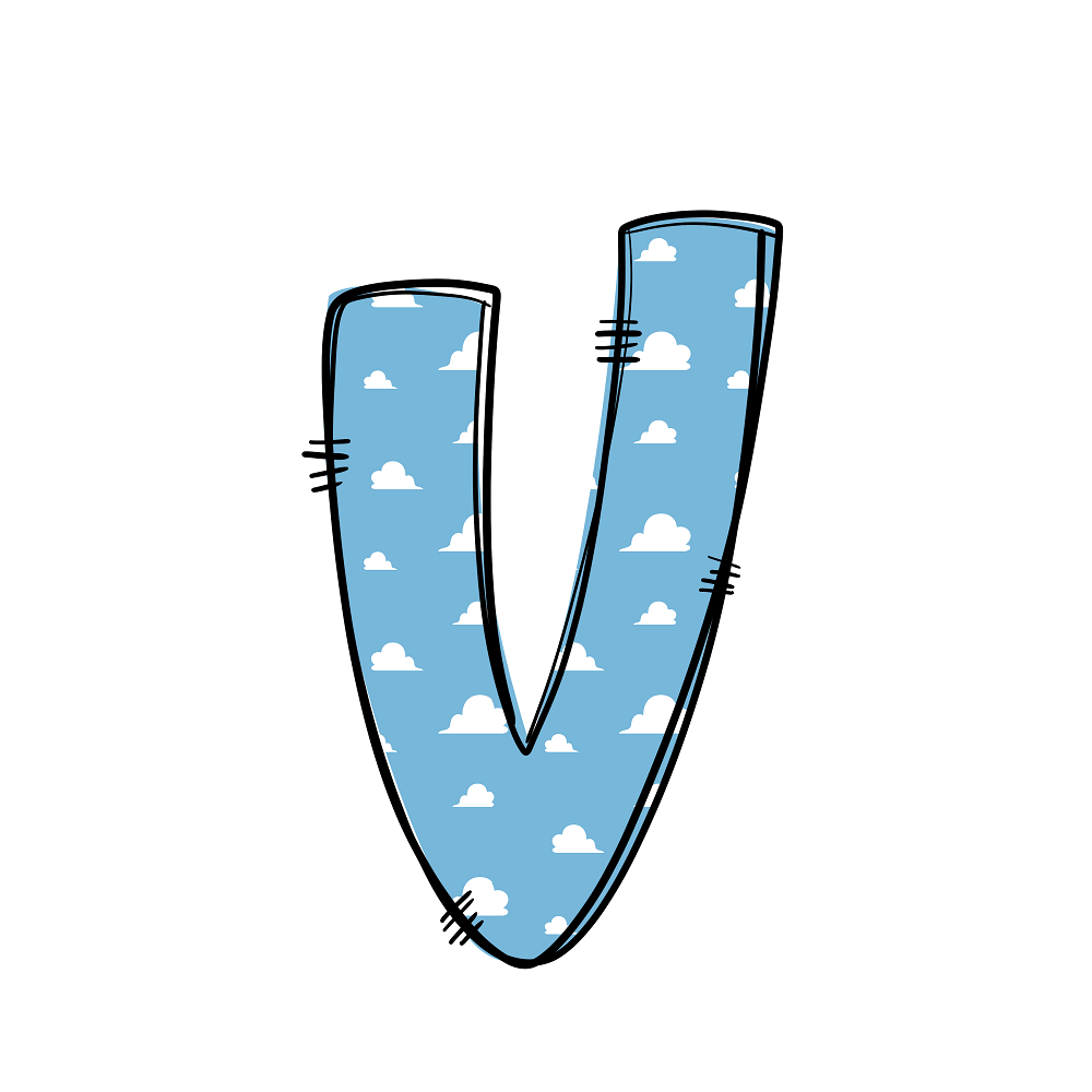 Western Cowboy ''V'' Clouds Fabric Panel