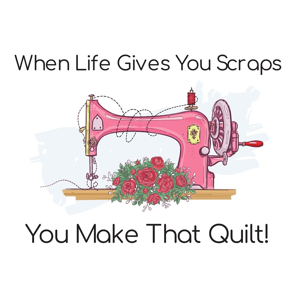 When Life Gives You Scraps Fabric Panel - White