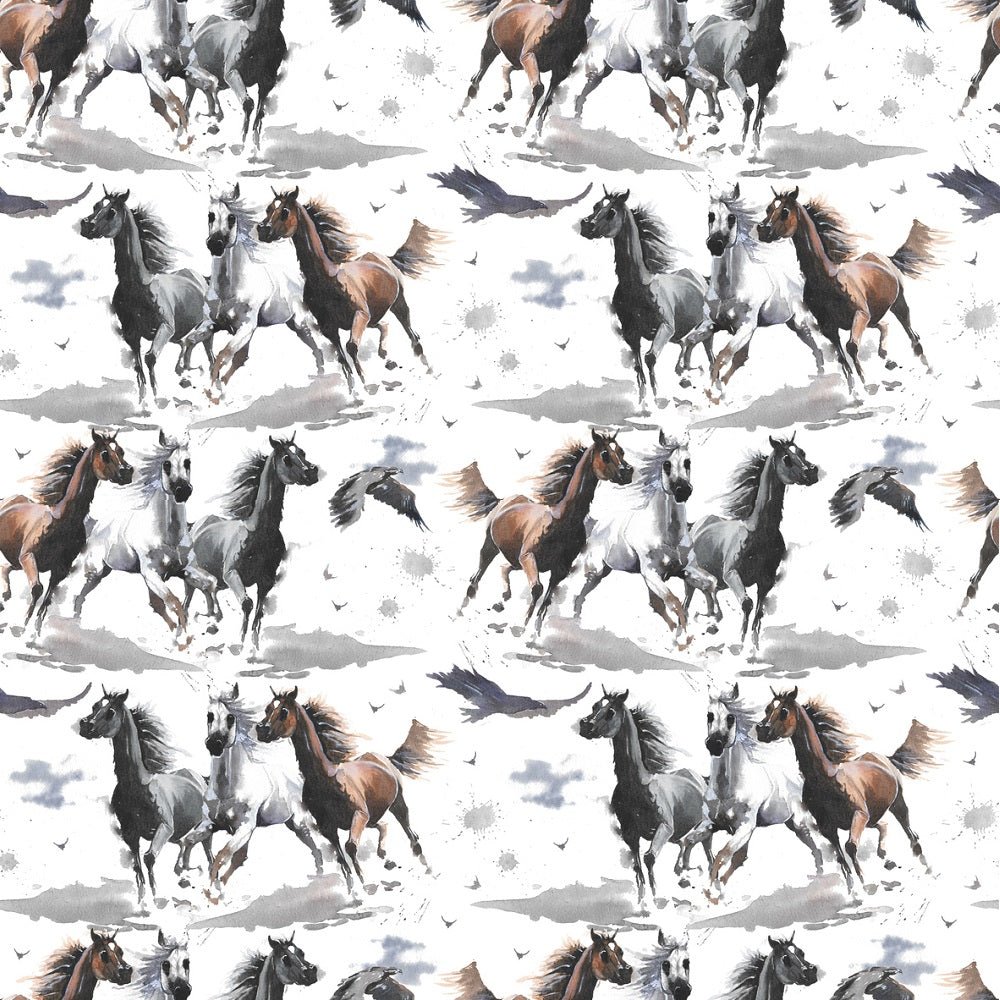 Wild Horses Group Fabric