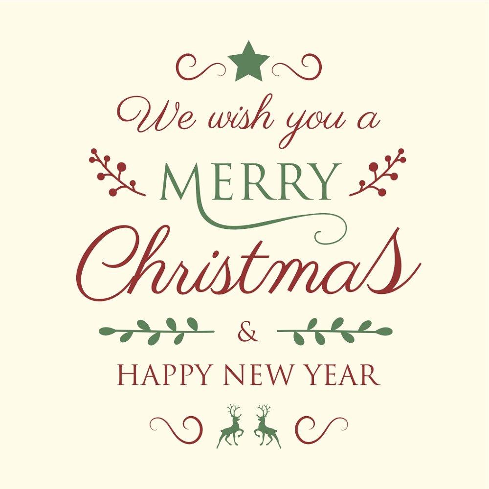 Vintage Merry Christmas Fabric Panel