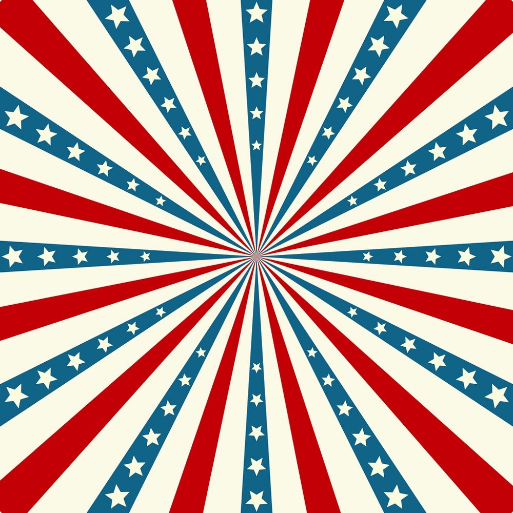 Vintage Patriotic Stripes Fabric Panel