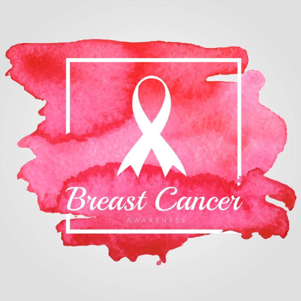 Watercolor Breast Cancer Awareness Fabric Panel