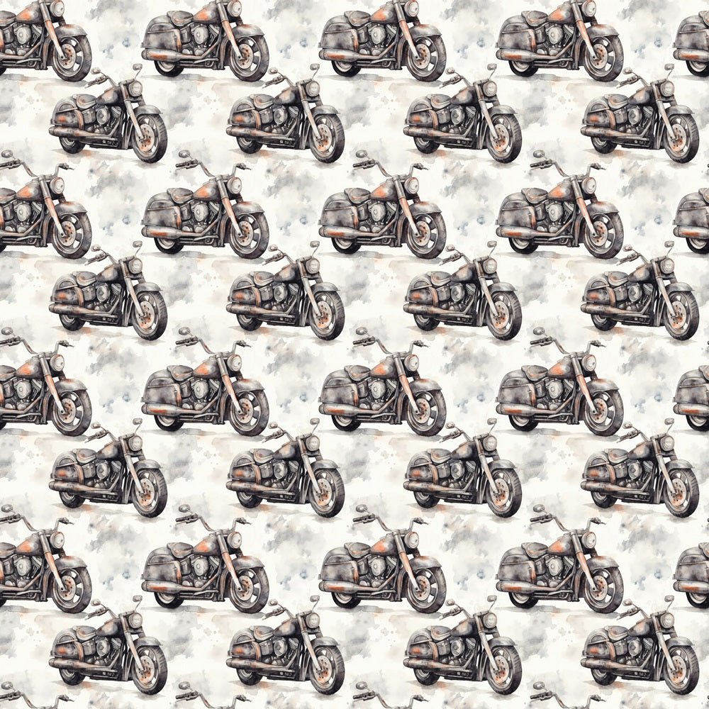 Watercolor Motorcycle Fabric