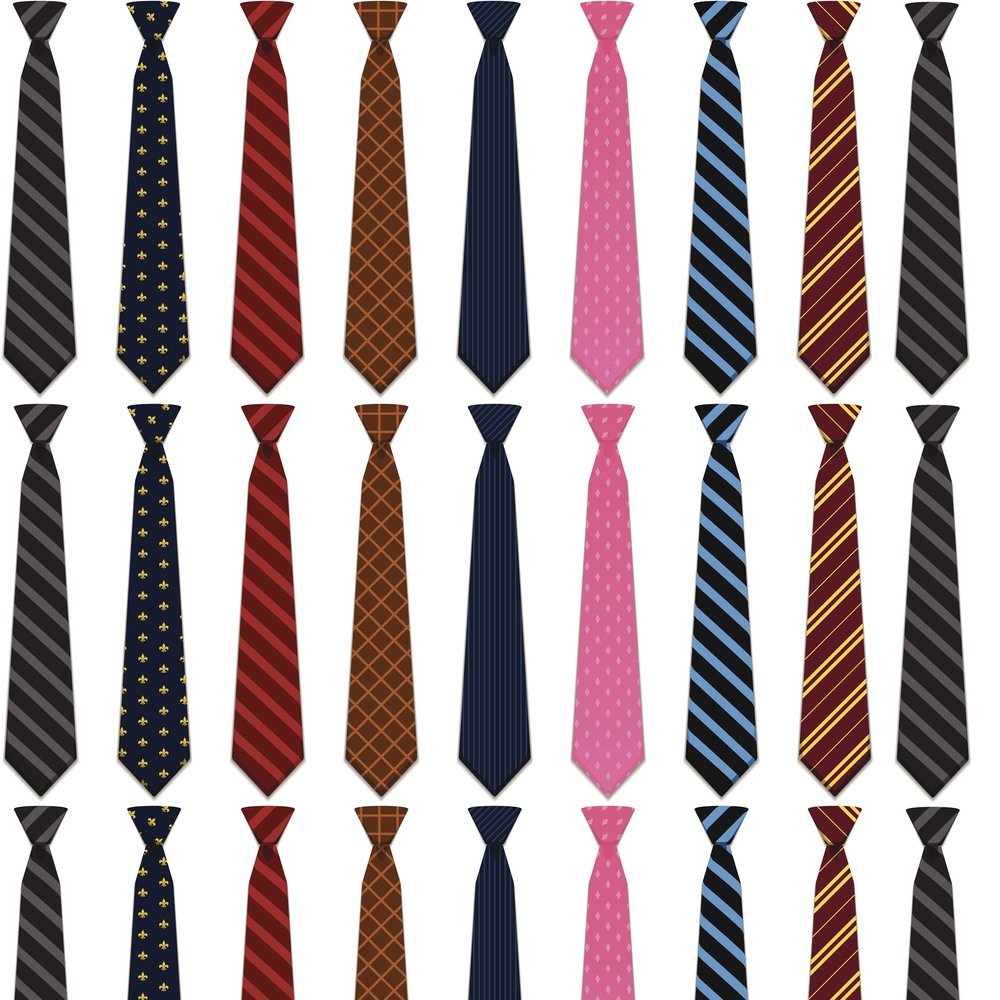 Various Neck Ties Fabric