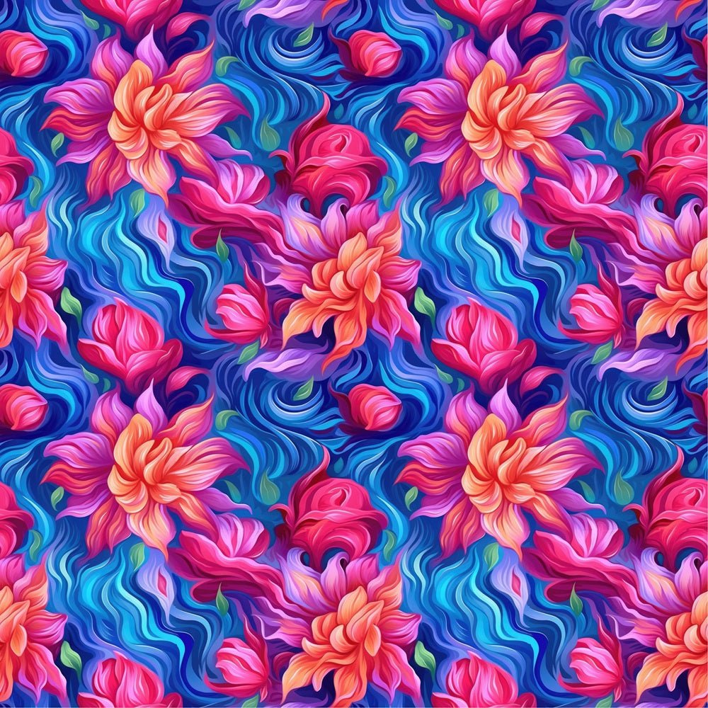 Vibrant Exquisite Floral Fabric