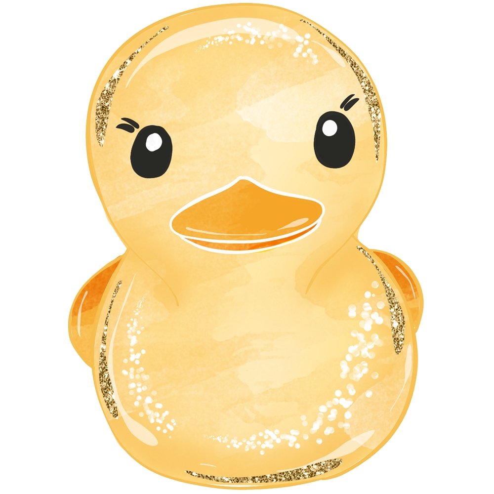 Watercolor Rubber Ducks #3 Fabric Panel