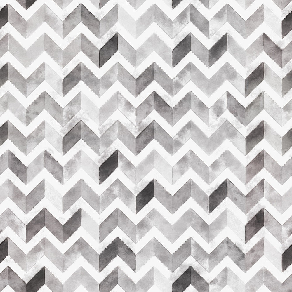 Watercolor Zigzag Fabric - Black