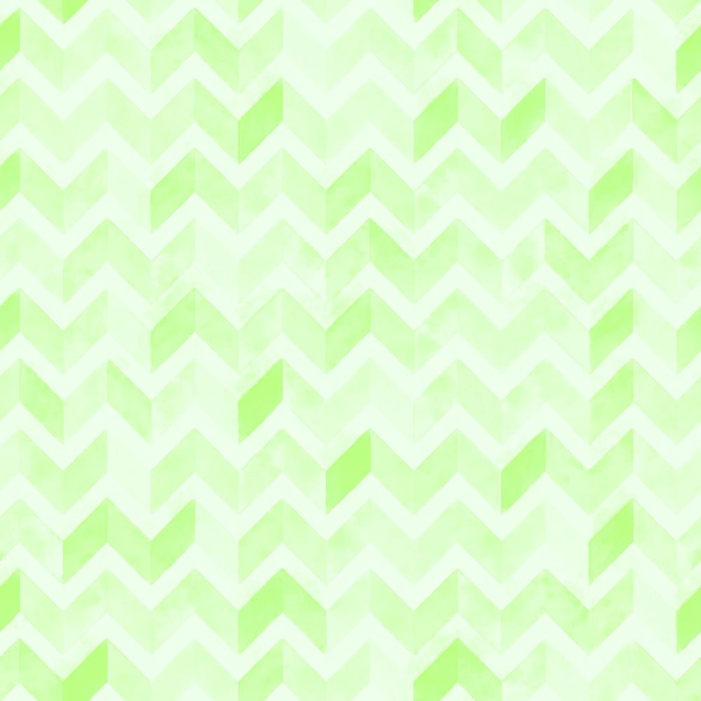 Watercolor Zigzag Fabric - Spearmint Green