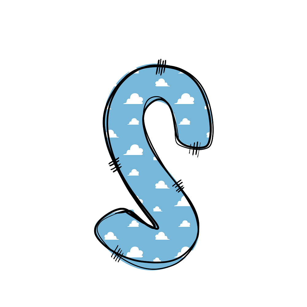 Western Cowboy ''S'' Clouds Fabric Panel