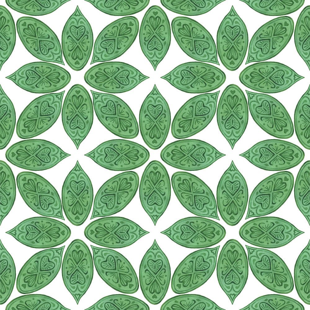 Tropical Love Leaves Packed Pattern Fabric