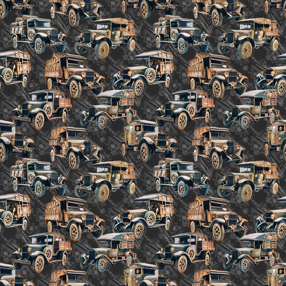 Vintage Military Truck Fabric