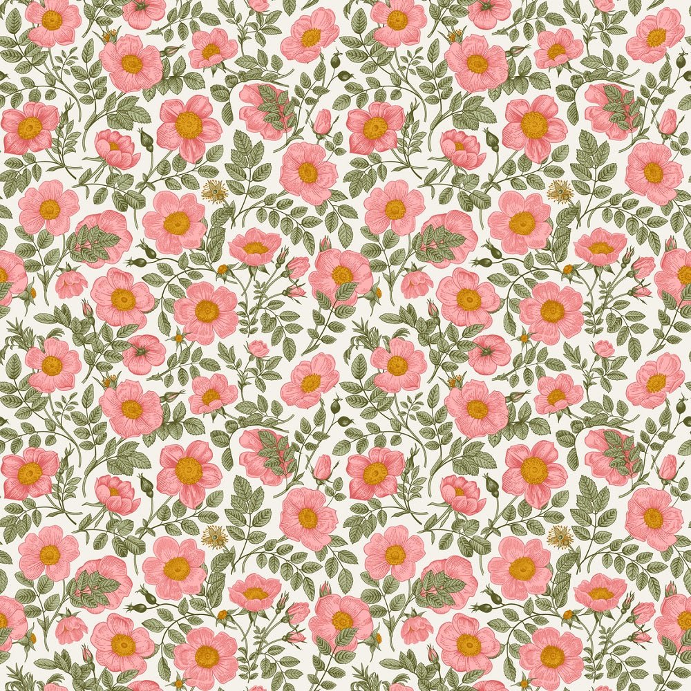 Vintage Wild Roses Fabric